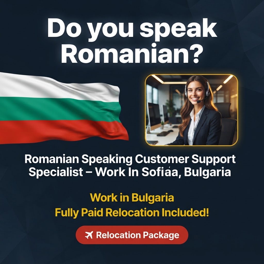 Romanian Speaking Customer Support Specialist – Work In Sofia, Bulgaria job in Bulgaria - Mercier Consultancy