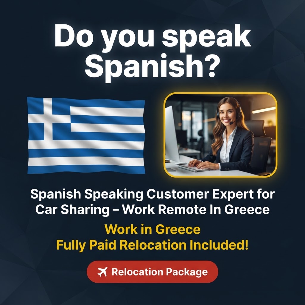 Spanish Speaking Customer Expert for Car Sharing – Work Remote In Greece job in Greece - Mercier Consultancy