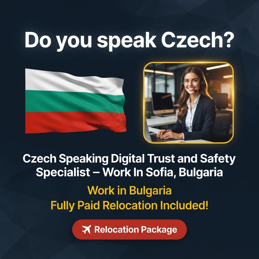Czech Speaking Digital Trust and Safety Specialist – Work In Sofia, Bulgaria job in Bulgaria - Mercier Consultancy