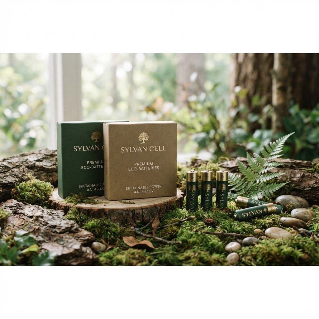 ba-trees designer battery packaging on moss