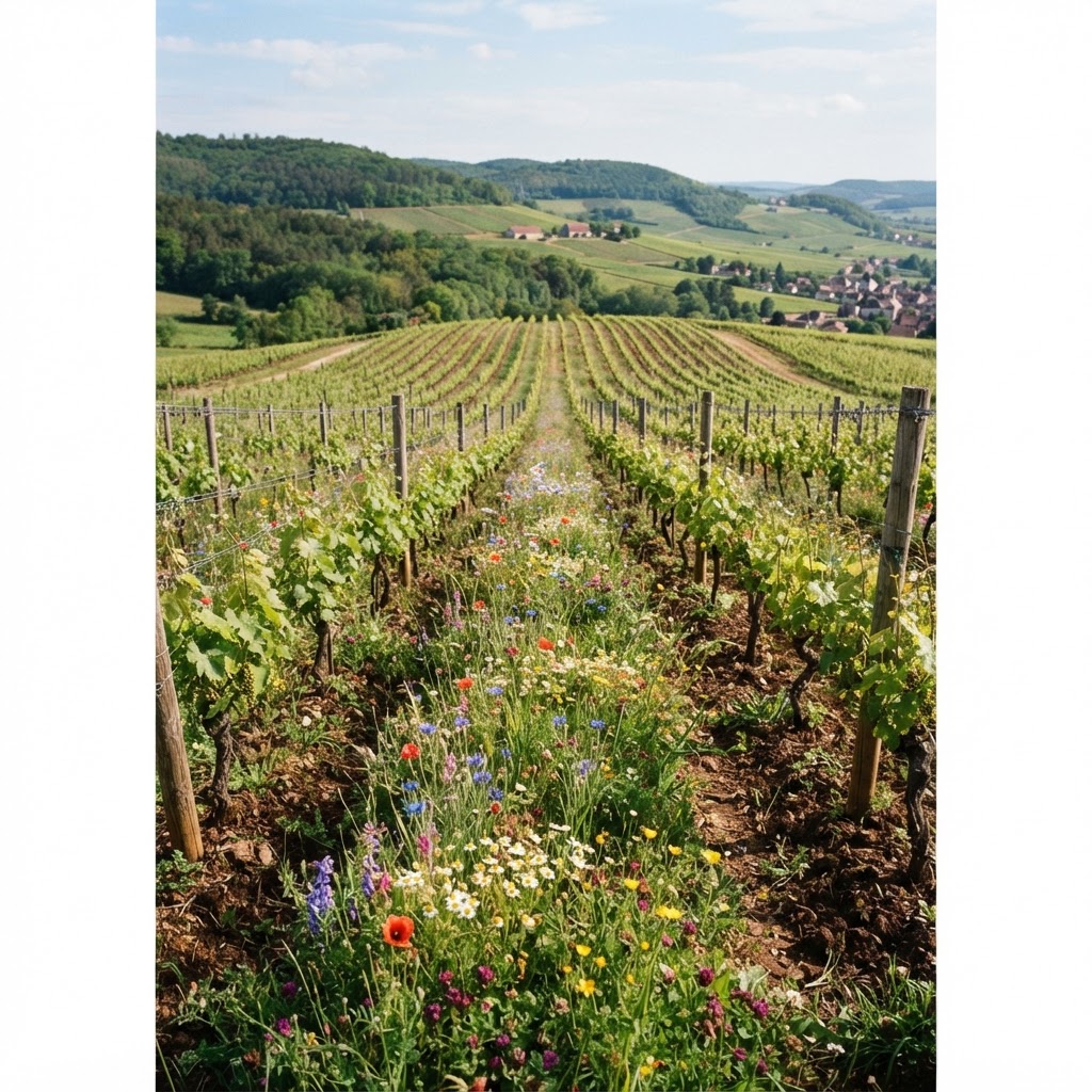 Vineyard with cover crops