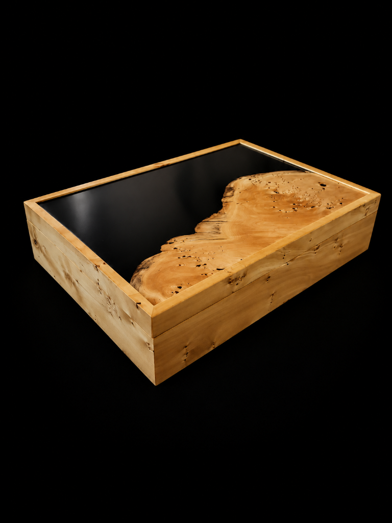 Huon Pine & Black Resin Document Box