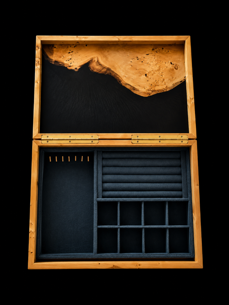 Large Huon Pine & Black Resin Document Box