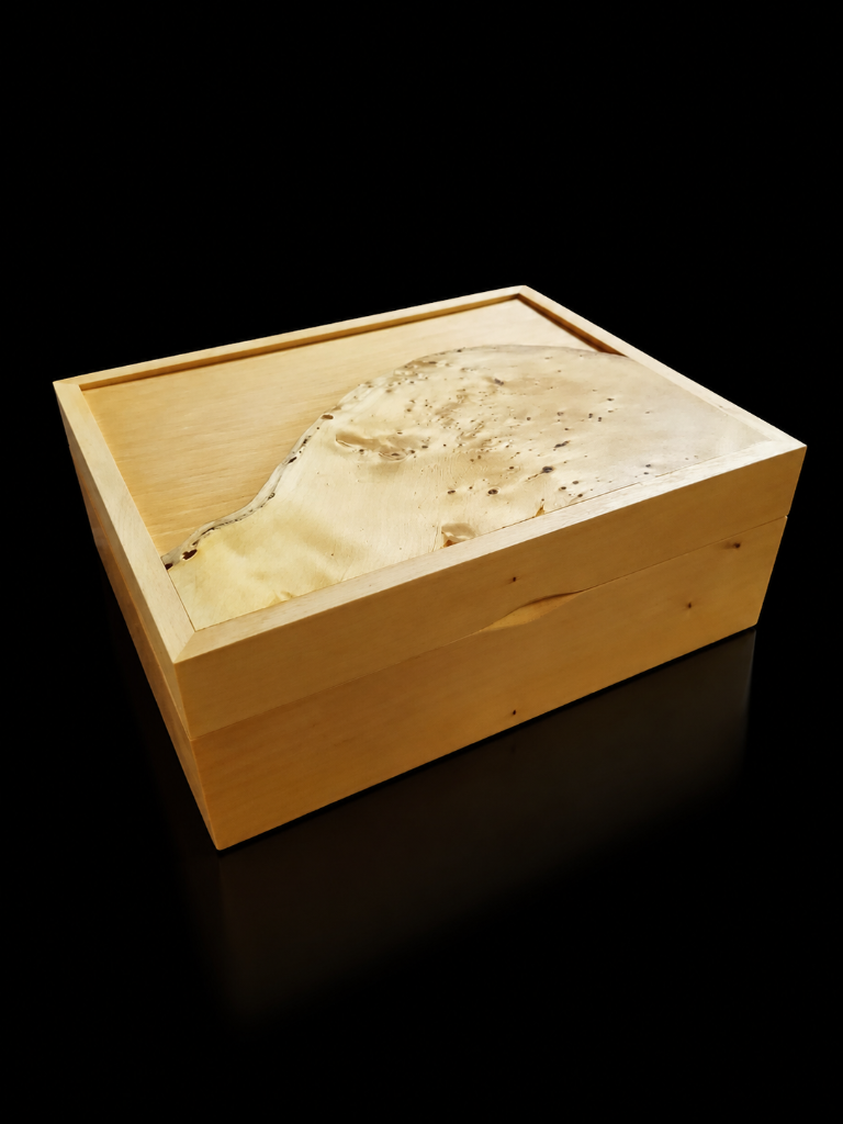 Large Huon Pine Burl Jewellery Box