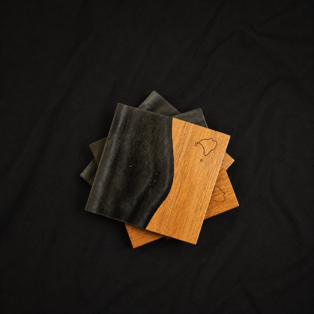 Blackwood & Black Resin Coaster Set (3)