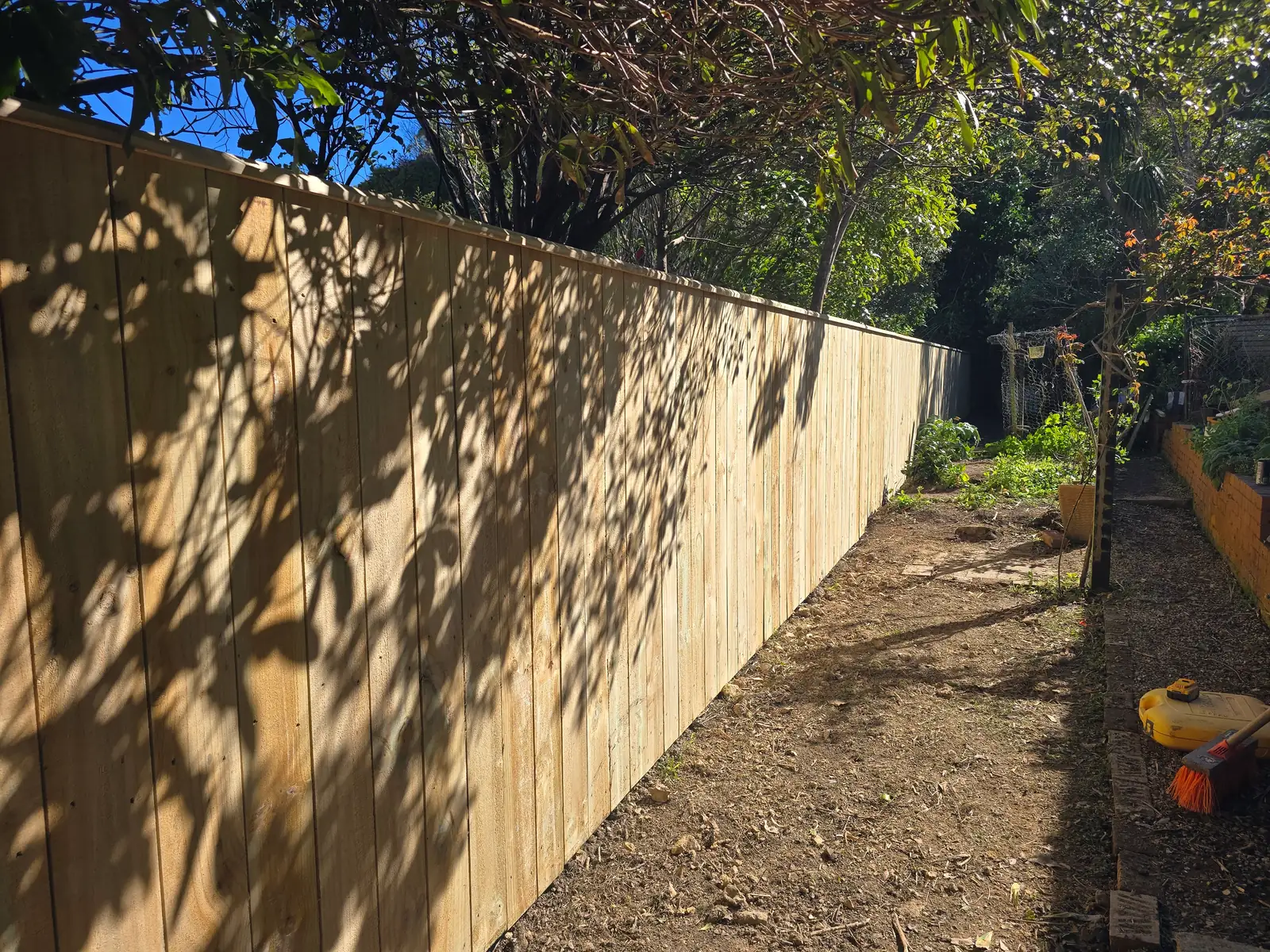 Completed timber fence project in Wellington