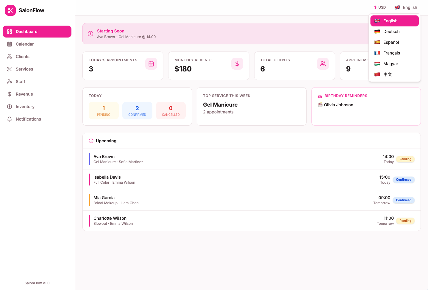 SalonFlow-Pro template preview