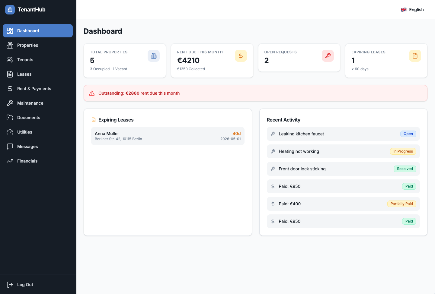 TenantFlow template preview