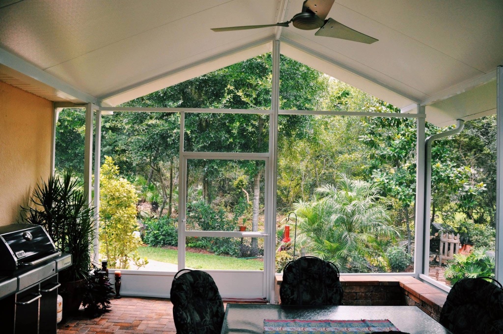 Screened porch installation in Lake Mary Florida