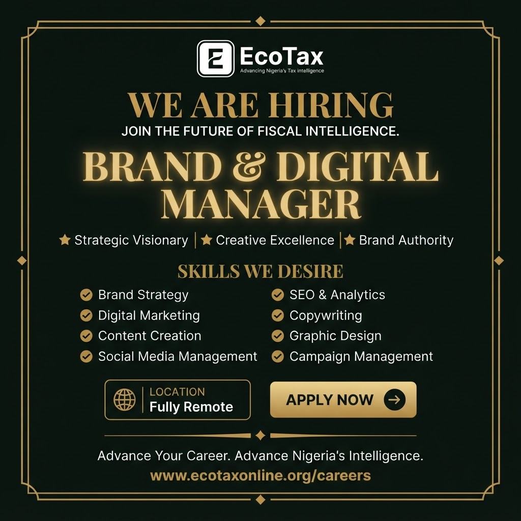 EcoTax Brand & Digital Manager advert