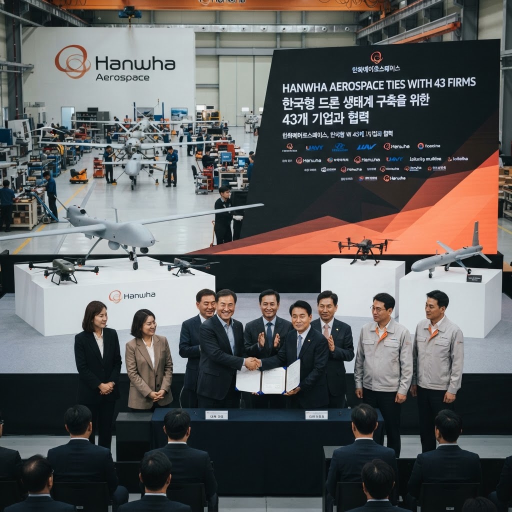 Hanwha Aerospace Ties With 43 Firms to Build Korean Drone Ecosystem