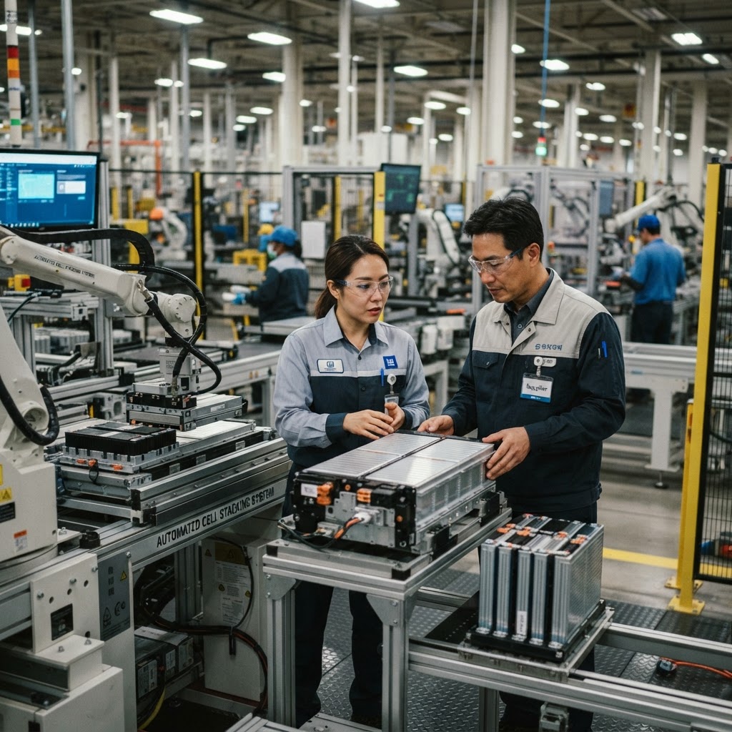 GM Taps Korean Equipment Makers for Next-Generation Battery Production