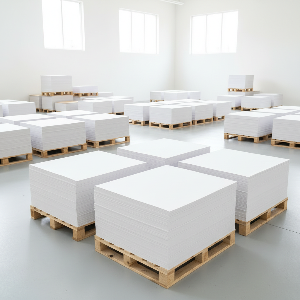 Piantami® 70 × 100 cm paper sheets for sheet-fed offset printing on pallets