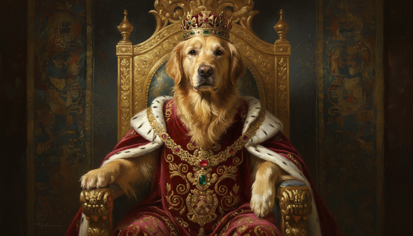 Majestic royal dog portrait