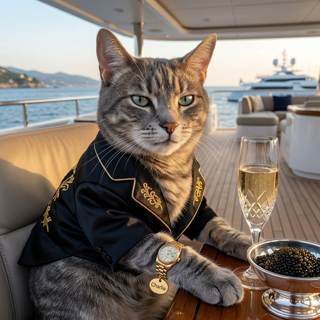 AI transformed cat portrait