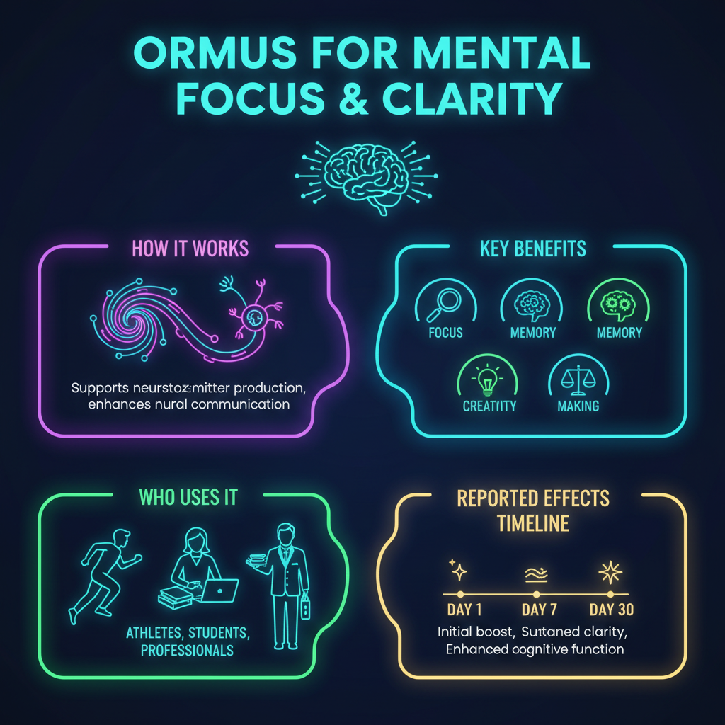 Ormus for Mental Focus & Clarity Infographic