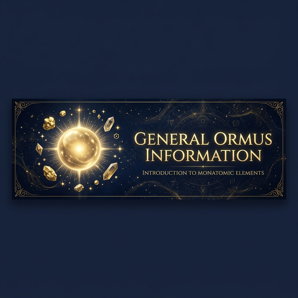 🔮 General Ormus Information