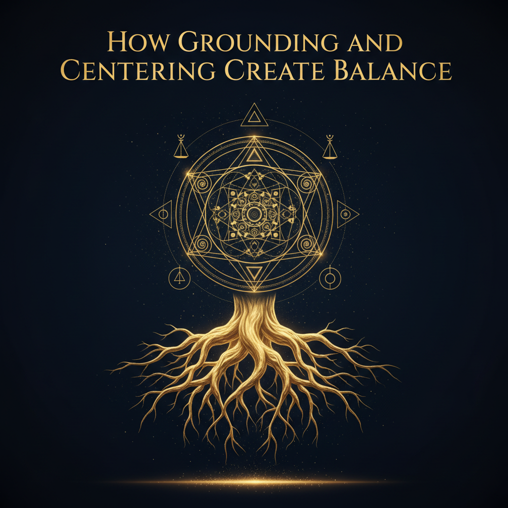 How do Grounding and Centering combine to create the experience of Balance?