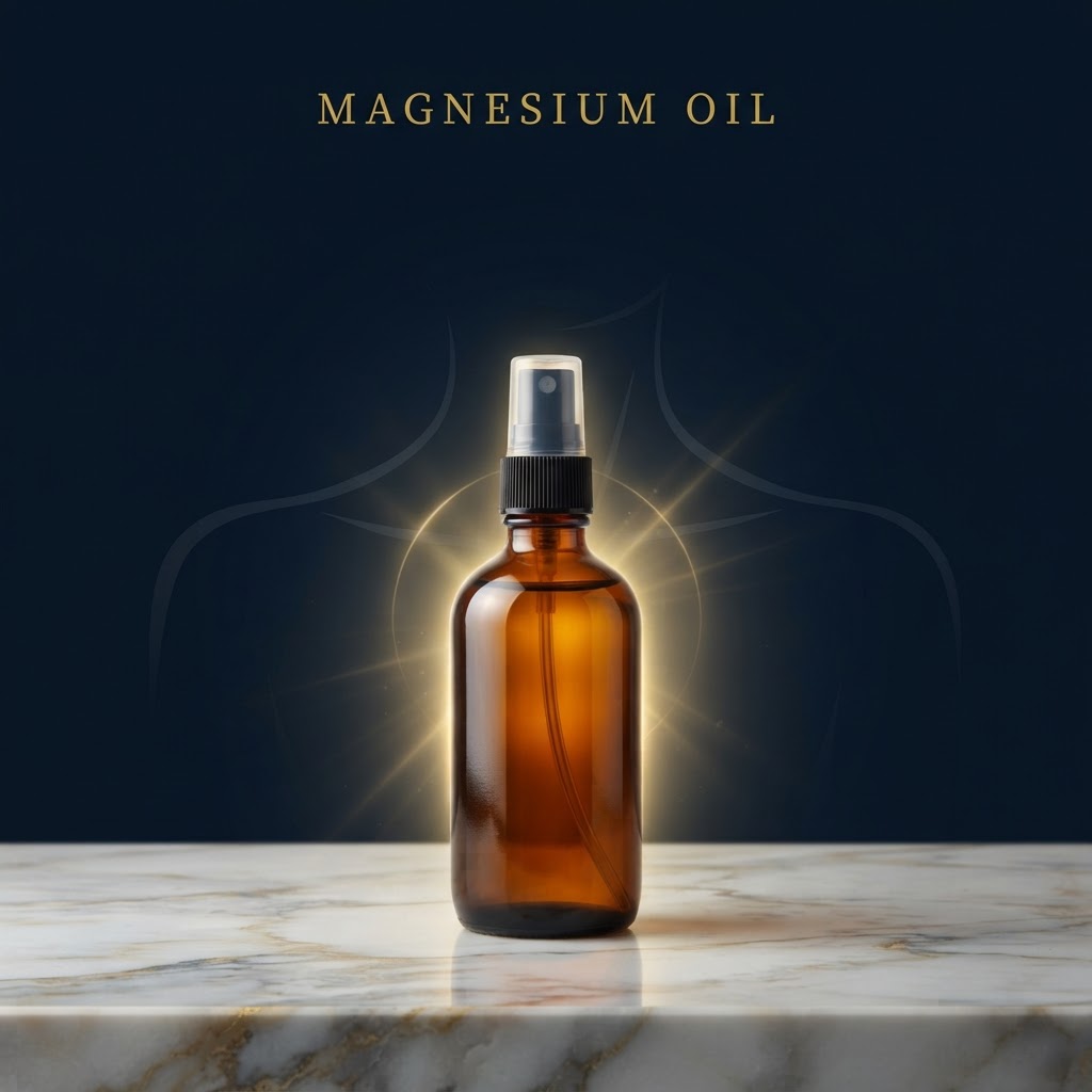 Magnesium oil spray bottle — transdermal magnesium guide — ormusminerals.com