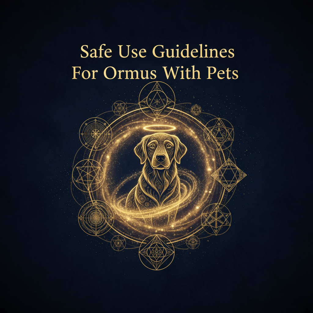 Applications Or Safe Use Guidelines For Giving Ormus To Pets