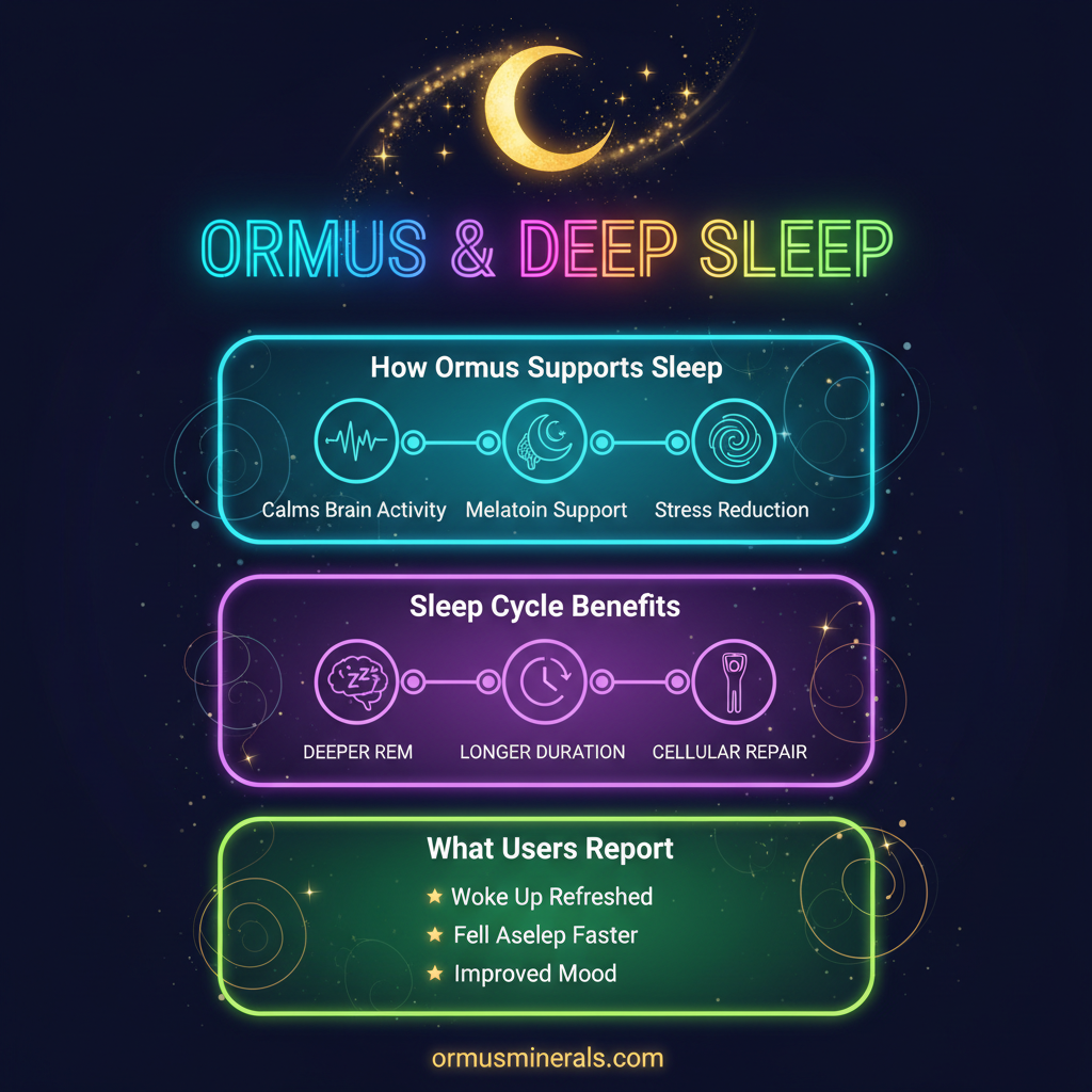 Ormus & Deep Sleep Infographic - ormusminerals.com