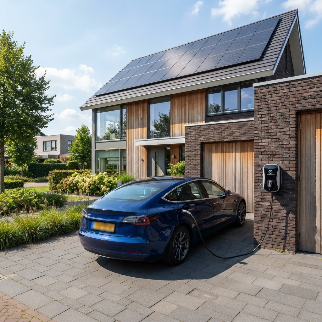 Laadpaal combineren met zonnepanelen: wat levert het op?
