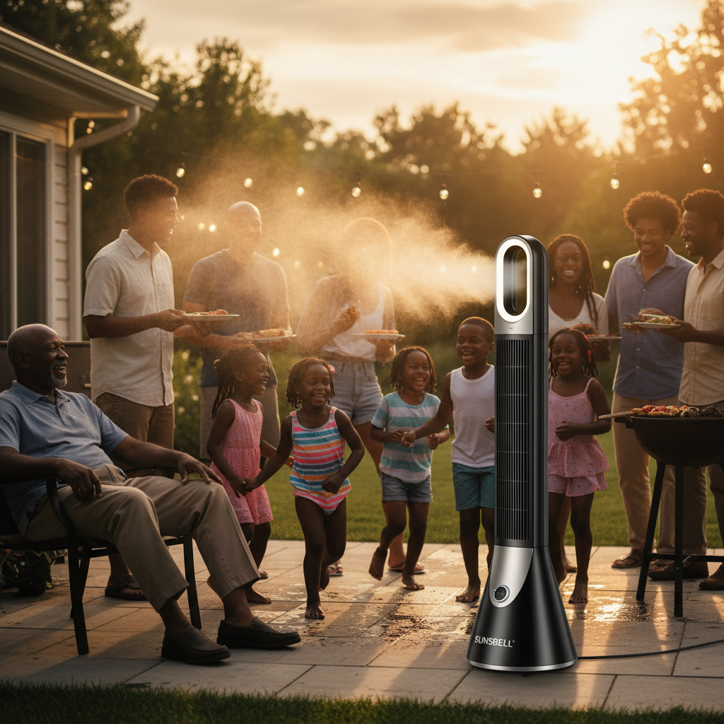 SUNSBELL Solar Misting Fan