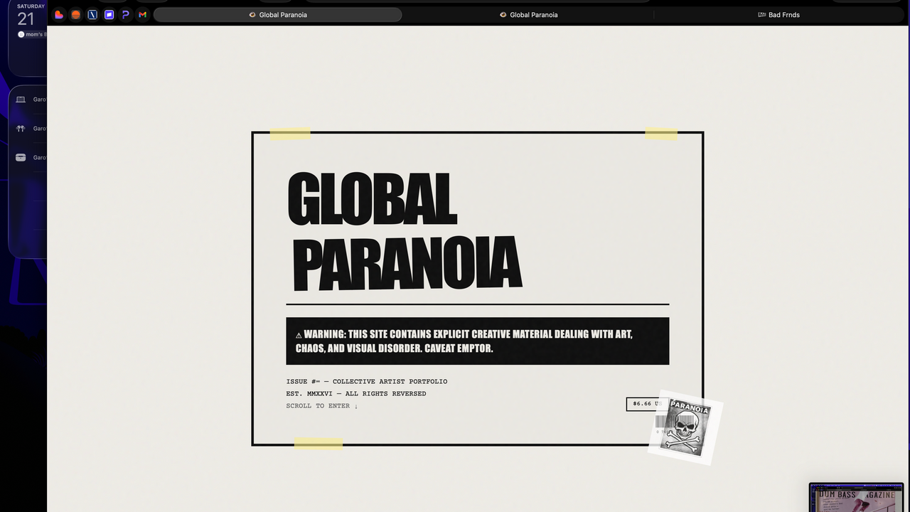 Paranoid Magazine template preview