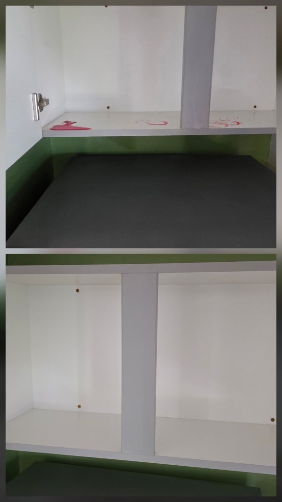 Cabinet Shelves — Before & After