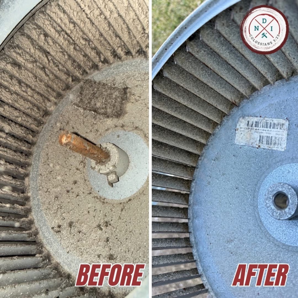 Before & After - Blower Wheel Cleaning