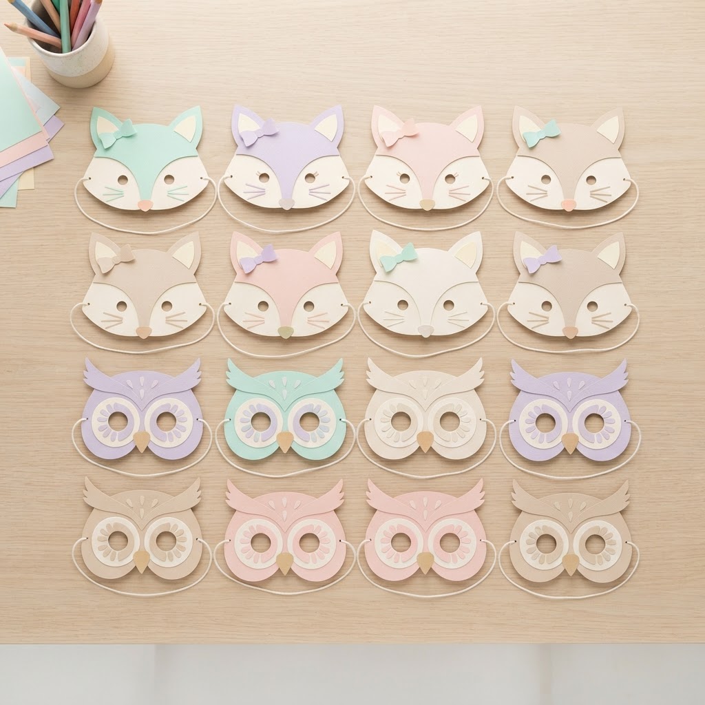 Paper Forest Friends: DIY Woodland Mask Kit