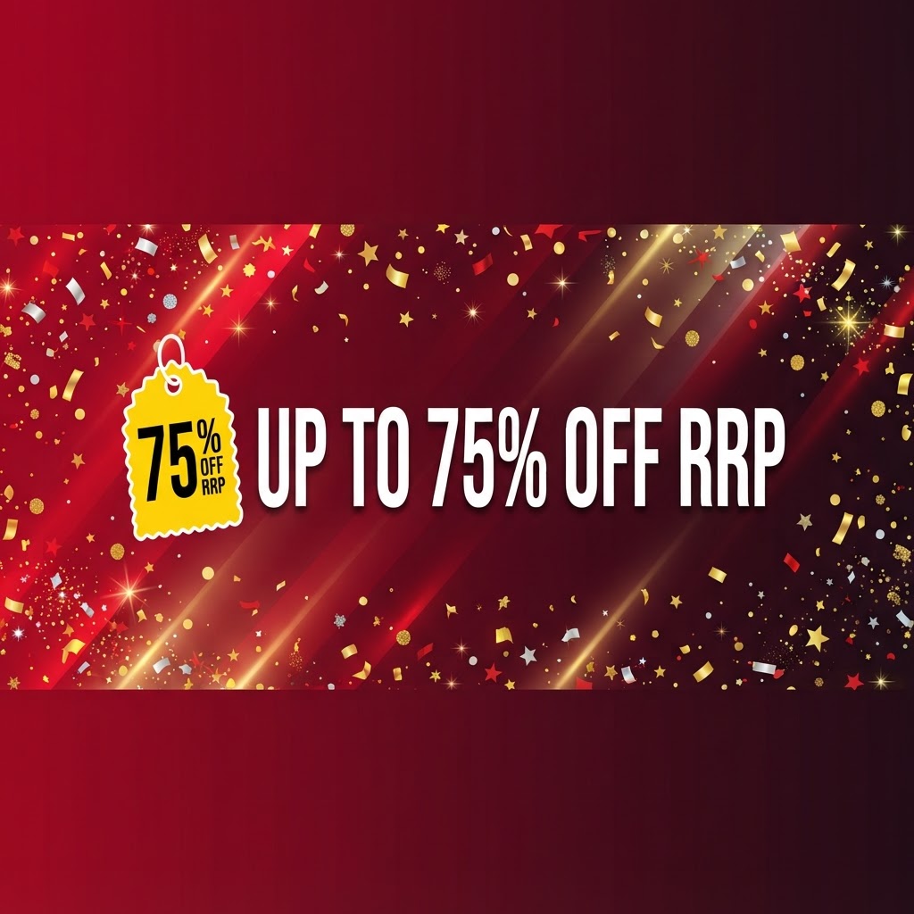 Up to 75% off RRP