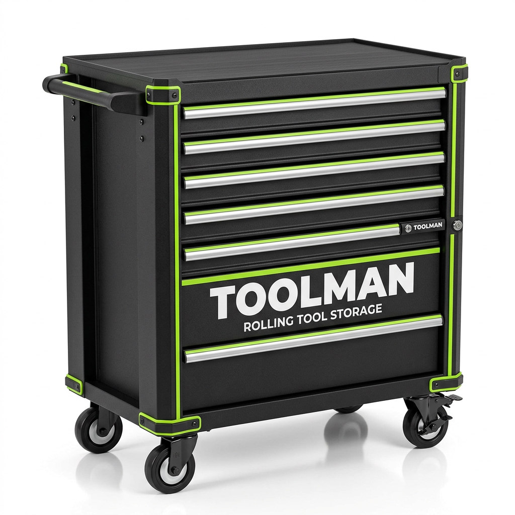TOOLMAN Rolling Tool Storage Box