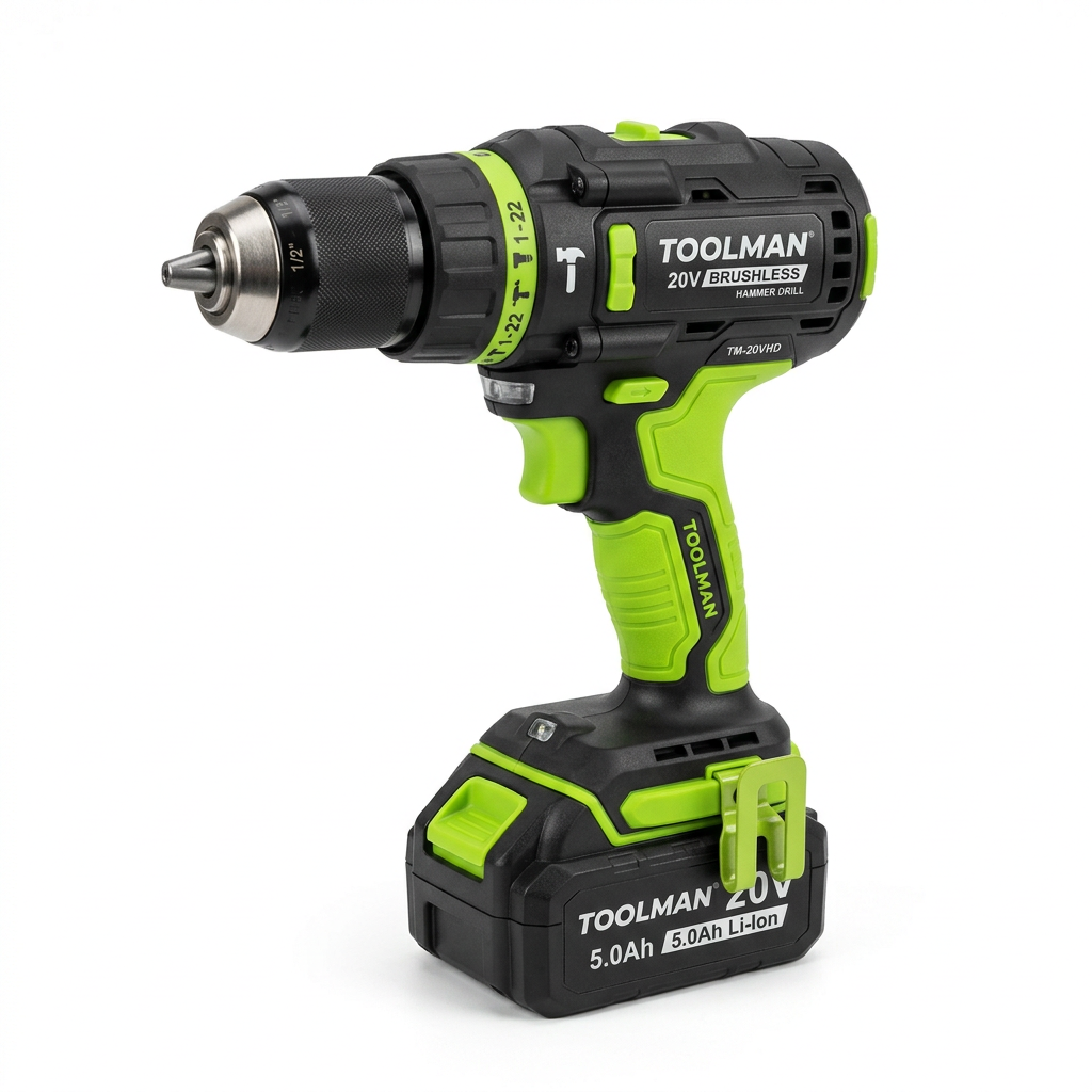 TOOLMAN 20V Brushless Hammer Drill