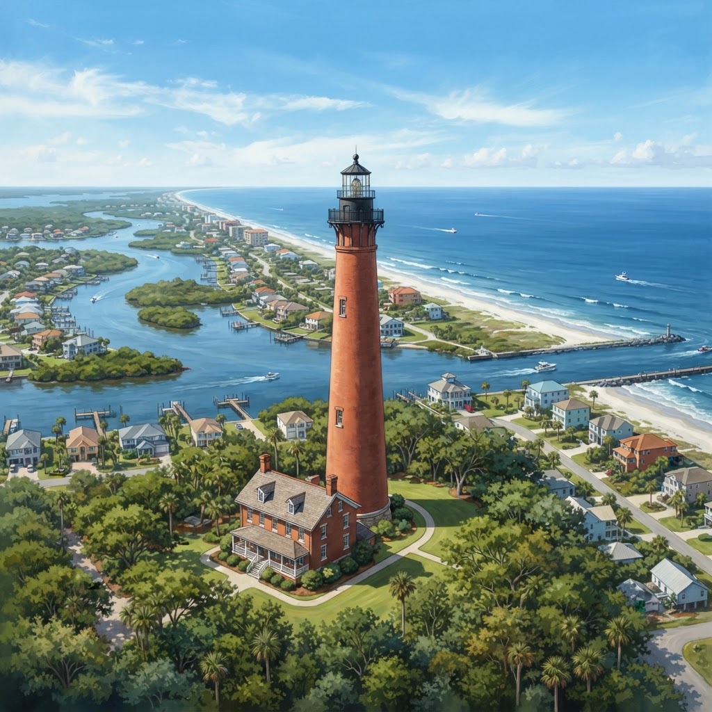 Editorial illustration for Ponce Inlet Lighthouse Ideas for Better Outdoor Views in Volusia County