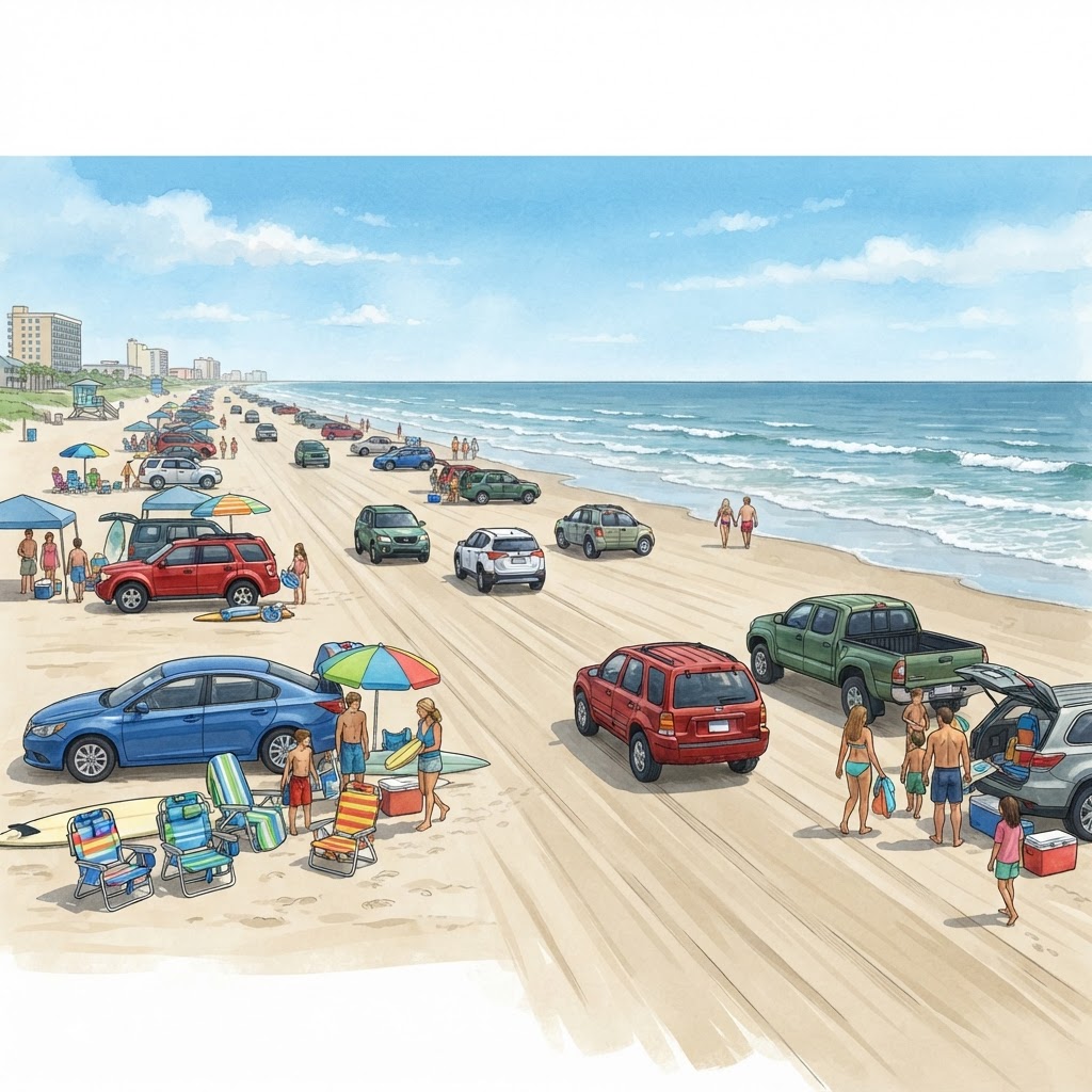Editorial illustration for Driving on Daytona Beach: A Daytona Homeowner’s Guide to Beach Days and Screen Protection