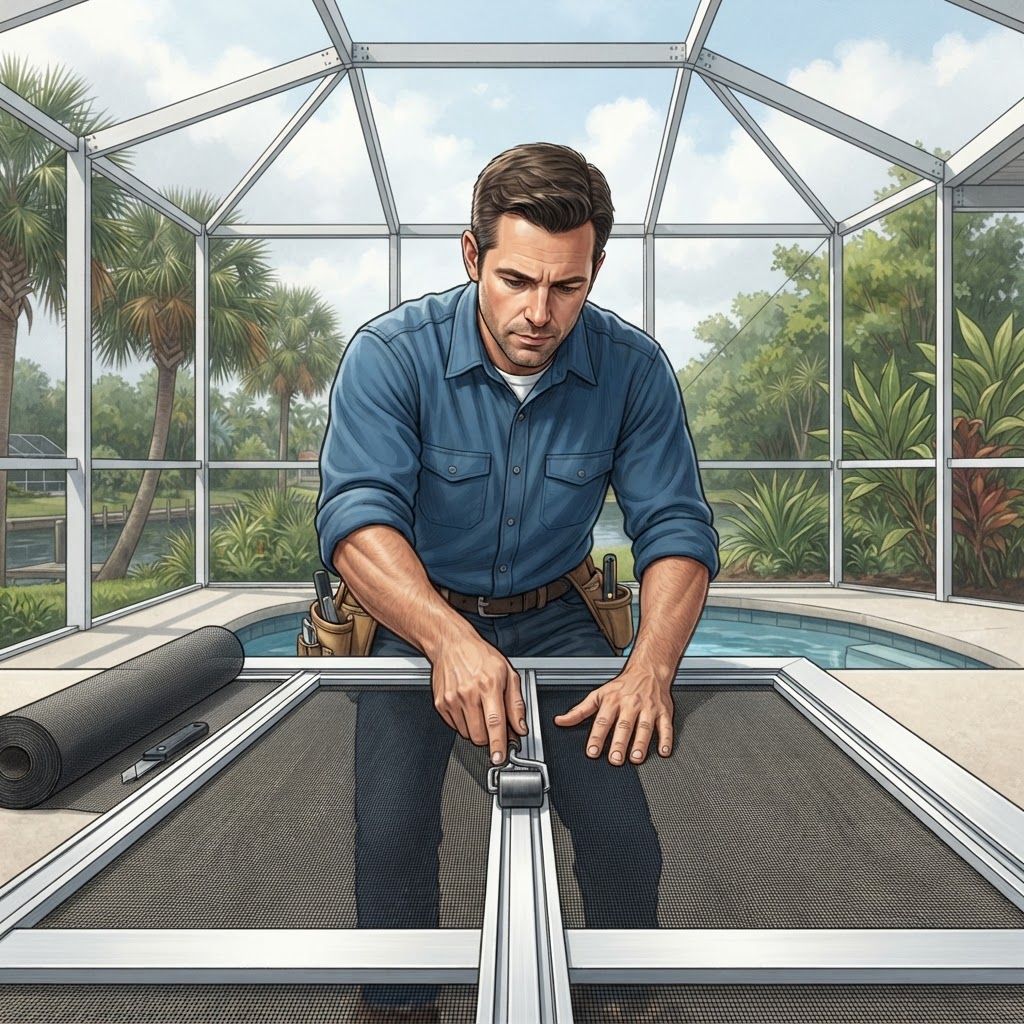 Editorial illustration for Trusted Screen Repair Daytona: How to Choose a Licensed Volusia County Pro