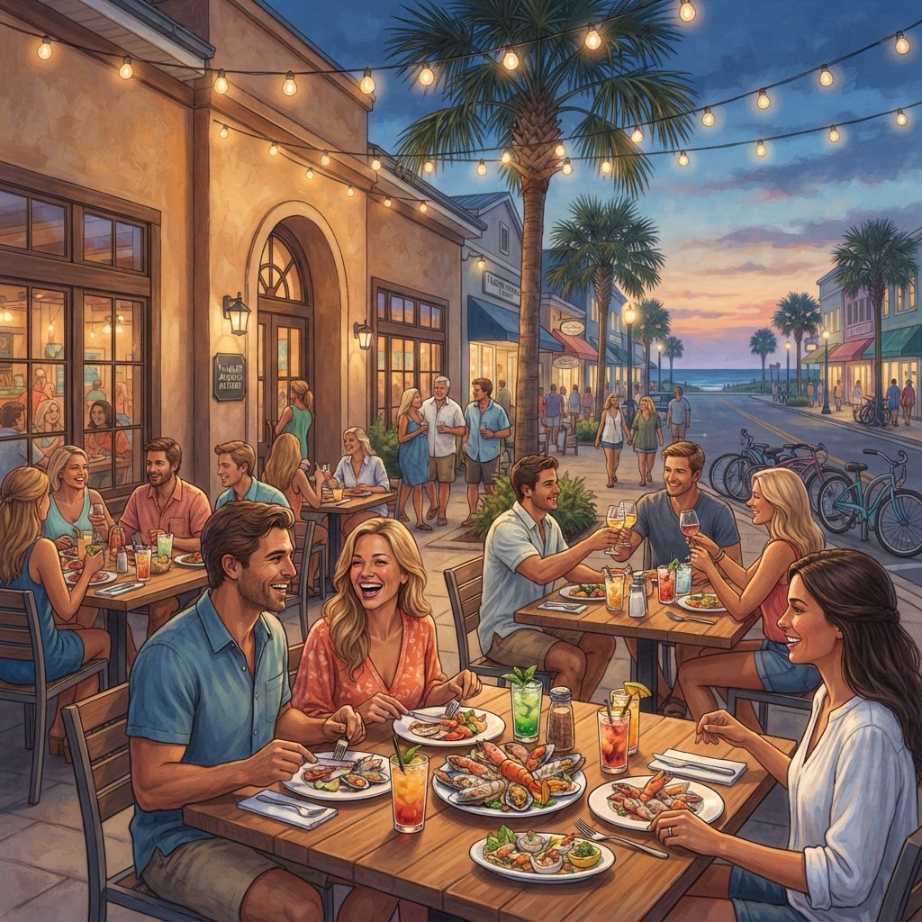 Editorial illustration for New Smyrna Beach Dining Vibes: Why Volusia County Homeowners Upgrade Their Screens