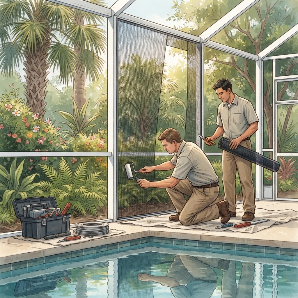 Editorial illustration for Best Screen Repair Daytona: How to Find a Trusted Volusia County Company