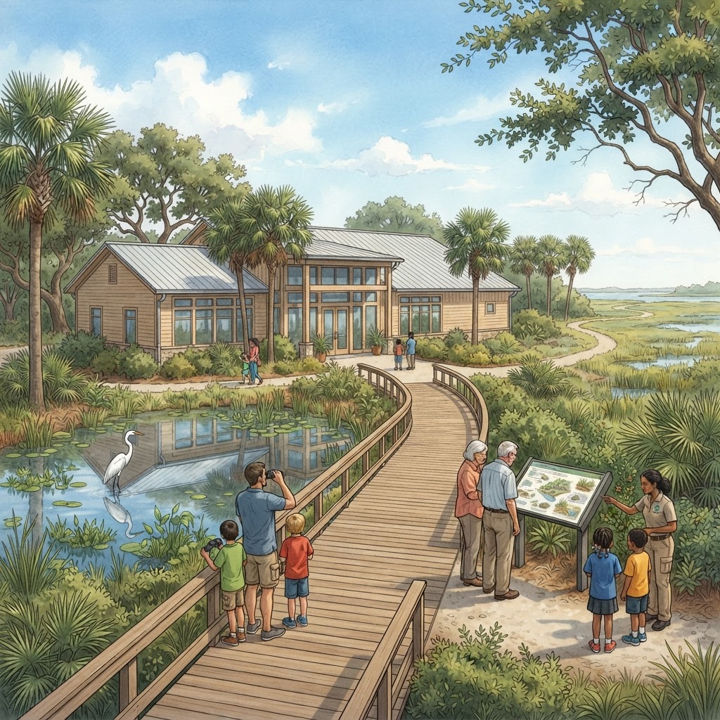 Editorial illustration for Ormond Beach Environmental Discovery Center: Volusia County Nature Guide for Daytona Families