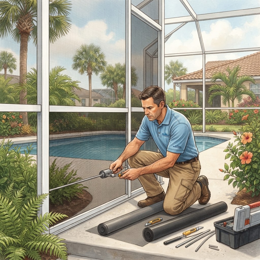 Editorial illustration for Best Screen Repair Daytona: How to Find a Trusted Volusia County Pro