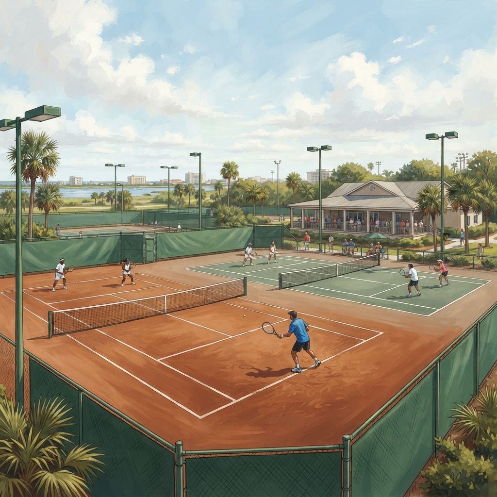 Editorial illustration for Florida Tennis Center in Daytona: A Local Guide for Active Families and Smart Screen Care