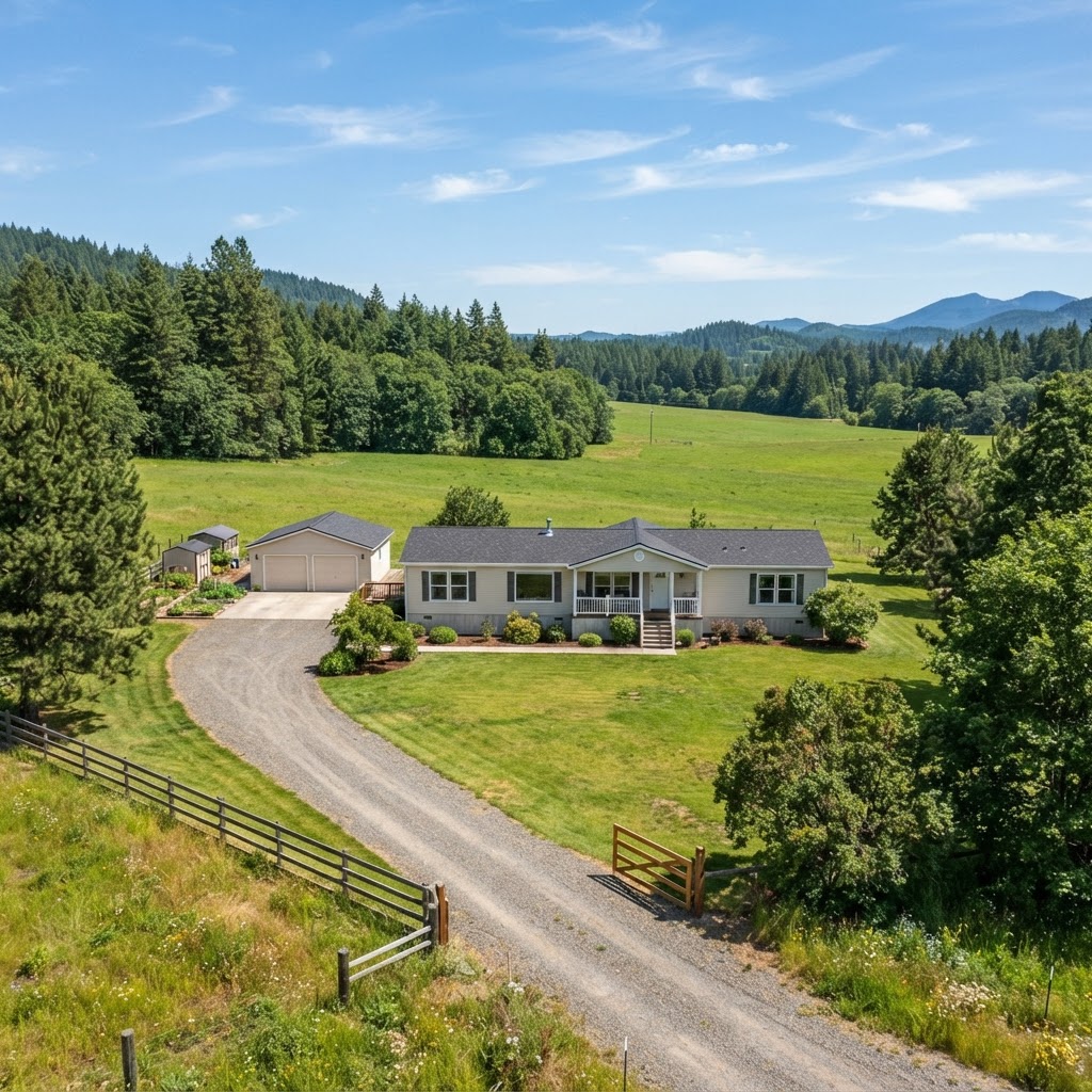 Manufactured home on private land in Oregon