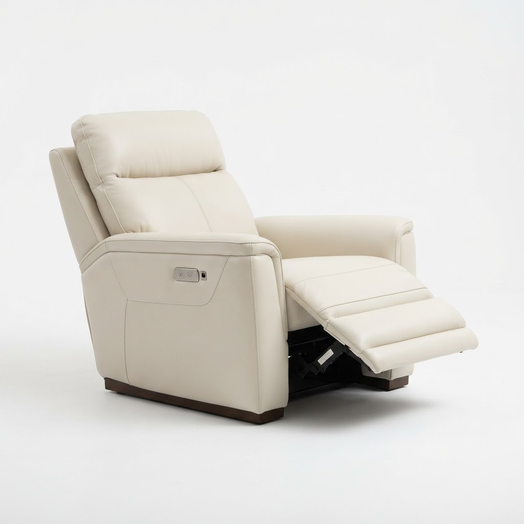 Coffee & Cream Power Recliner Chair