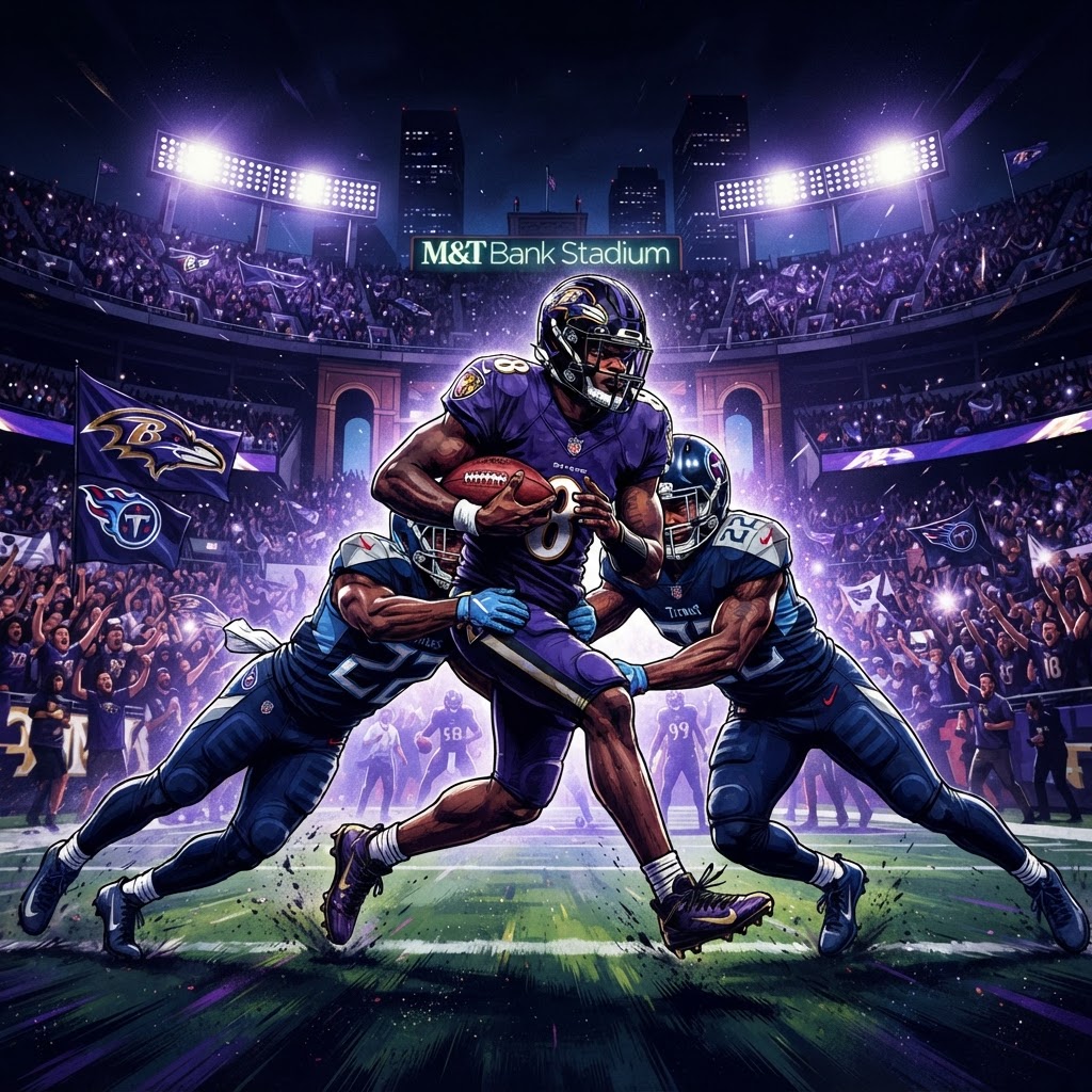 Titans at Ravens poster