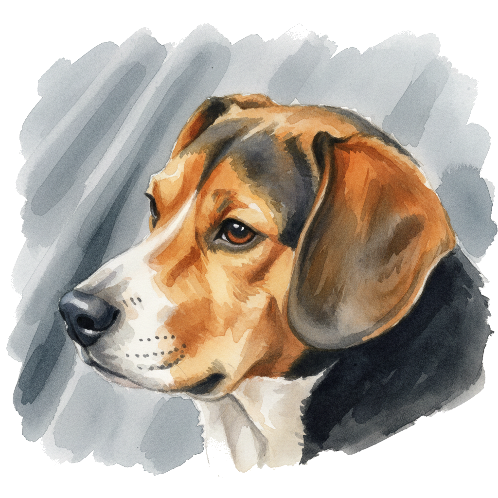 Custom watercolor dog design