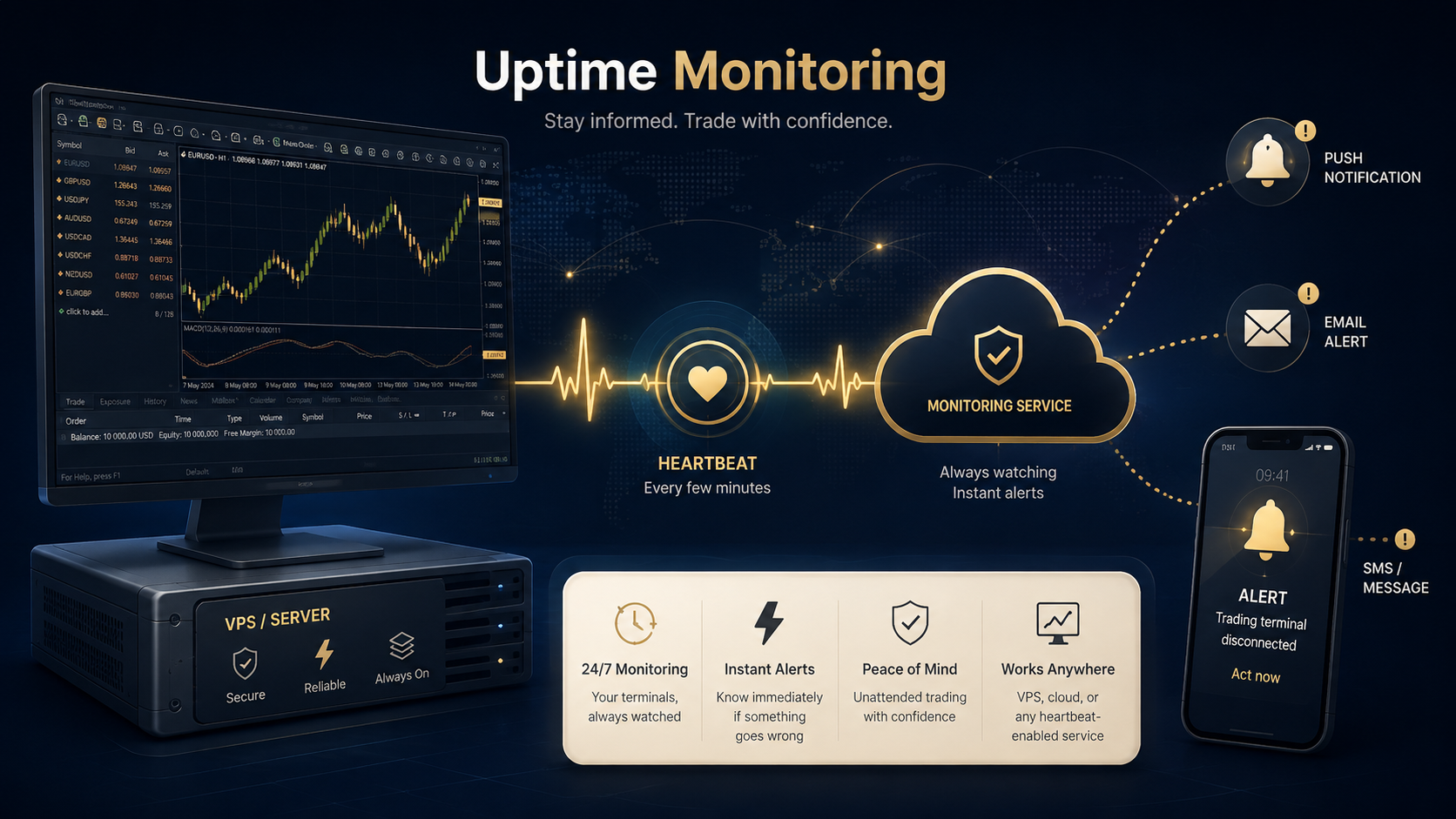 Metatrader Uptime Monitoring product screenshot