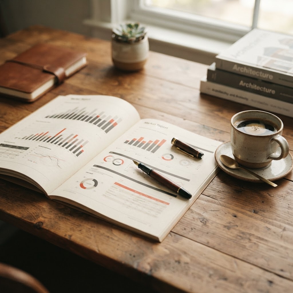 An open market report with charts