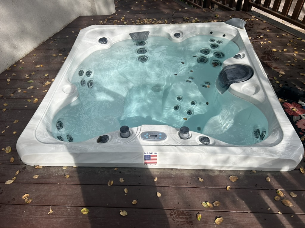 Luxury hot tub with clean water