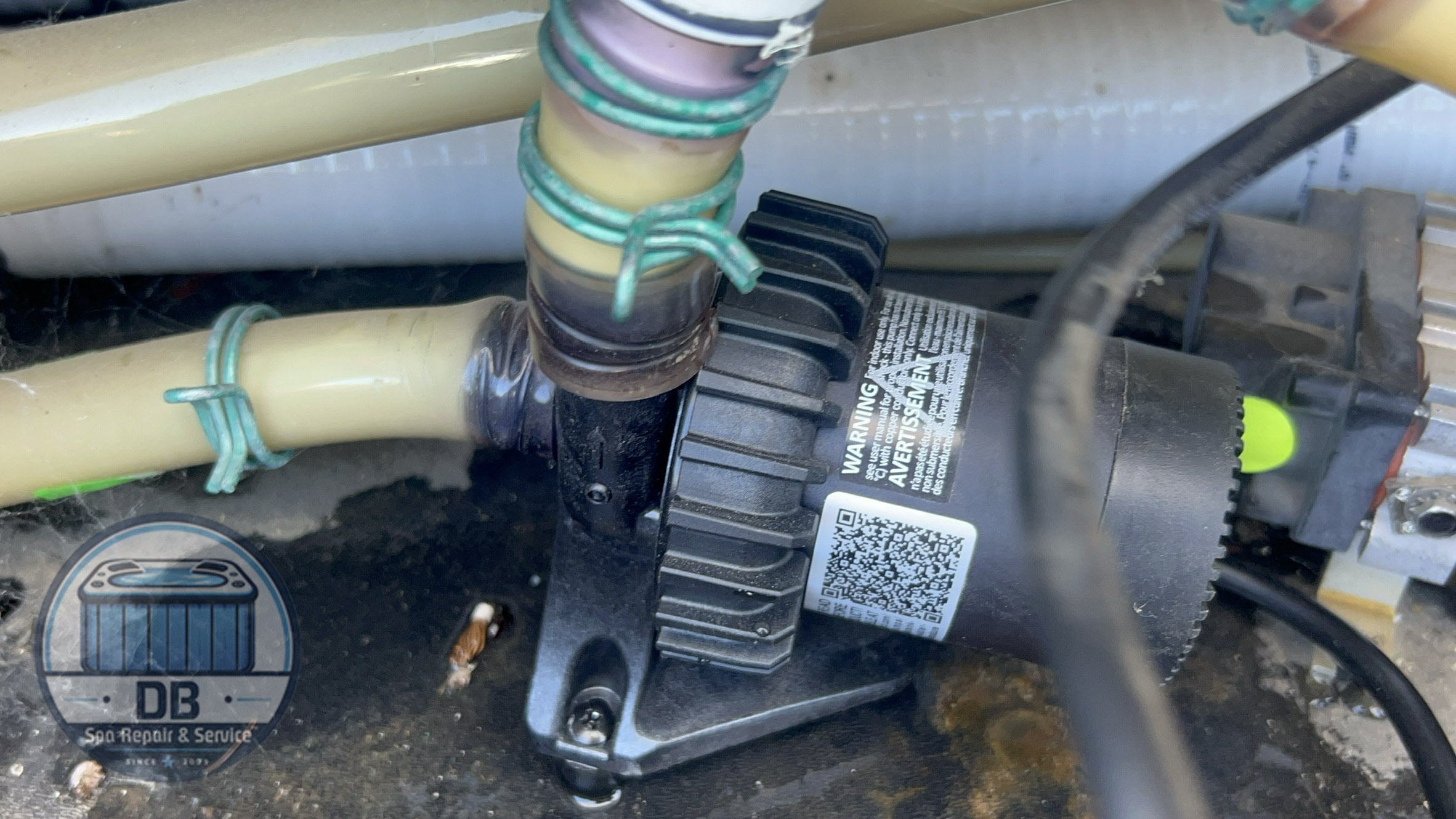Hot Spring Spa circulation pump installation in Santa Clarita